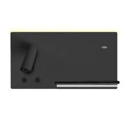 APLIQUE NOCHE MORFEO DERECHA INALÁMBRICO 3W+4W NEGRO 4000K