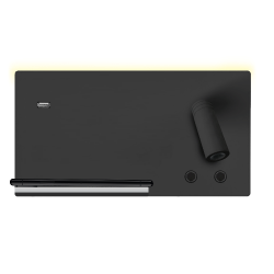 APLIQUE NOCHE MORFEO IZQUIERDA INALÁMBRICO 3W+4W NEGRO 4000K