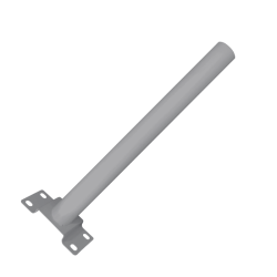 MASTIL FIJO PARA FAROLA Ø58 GRIS PLATA