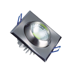 EMPOTRABLE CUADRADO NIQUEL SATINADO 6W COB 3000ºK