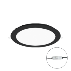 DOWNLIGHT LED 18W NEGRO CCT REDONDO
