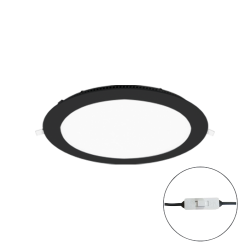 DOWNLIGHT LED 13W NEGRO CCT REDONDO