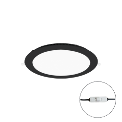 DOWNLIGHT LED 7W NEGRO CCT REDONDO