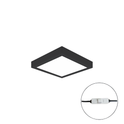 DOWNLIGHT SUPERFICIE 7W NEGRO CCT CUADRADO
