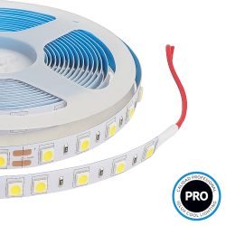 Rollo 5mts TIRA LED 24V 12W 60 LEDS/M SMD5050 IP20 4000ºK