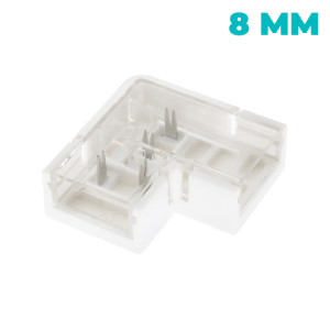 CONECTOR "L" PCB-PCB 2 PINES TIRA LED 8 mm IP65