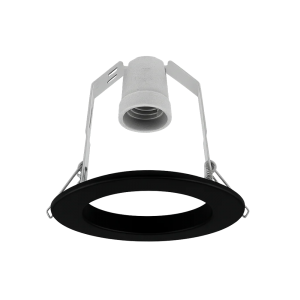 ARO REFLECTORA ACERO E27 R80 NEGRO