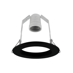 ARO REFLECTORA ACERO E27 R80 NEGRO