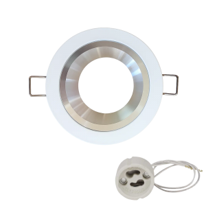 EMPOTRABLE REDONDO FIJO BLANCO/NIQUEL