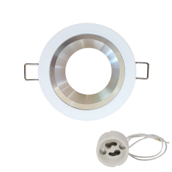 EMPOTRABLE REDONDO FIJO BLANCO/NIQUEL